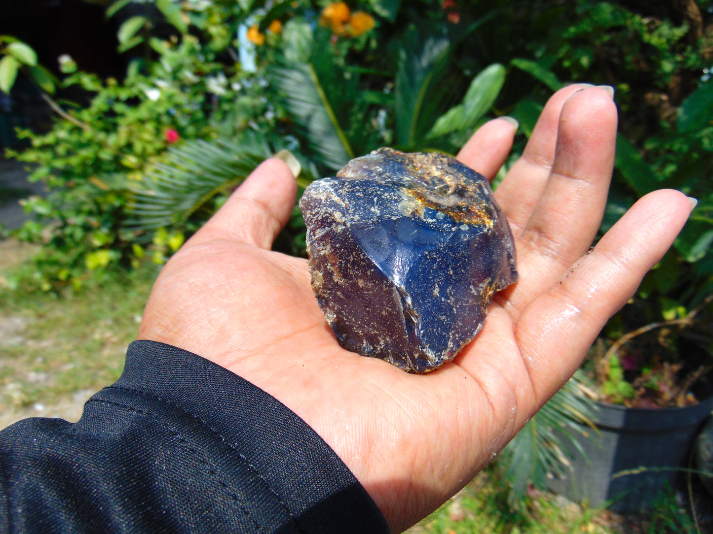 81 gram Rough Raw Indonesian Blue Amber for Healing RBAR90