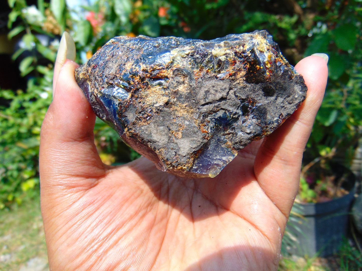 81 gram Rough Raw Indonesian Blue Amber for Healing RBAR90