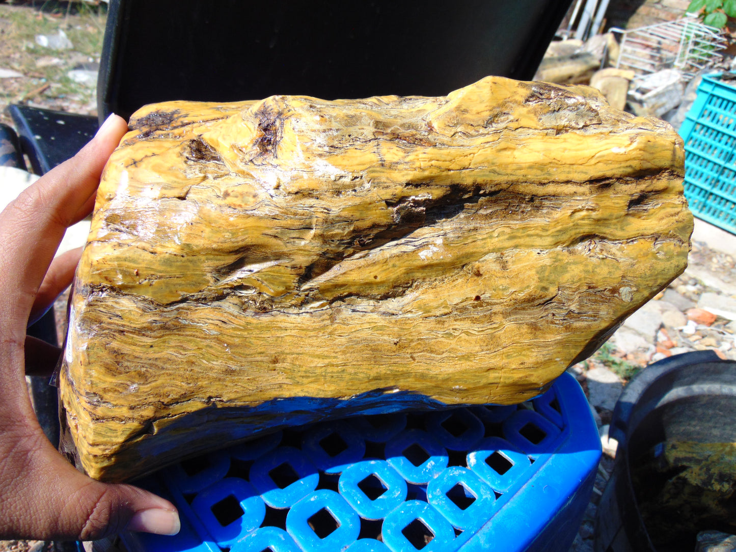 5260 gram Polished Indonesia Yellow Aromatic Amber for Healing AY26M164