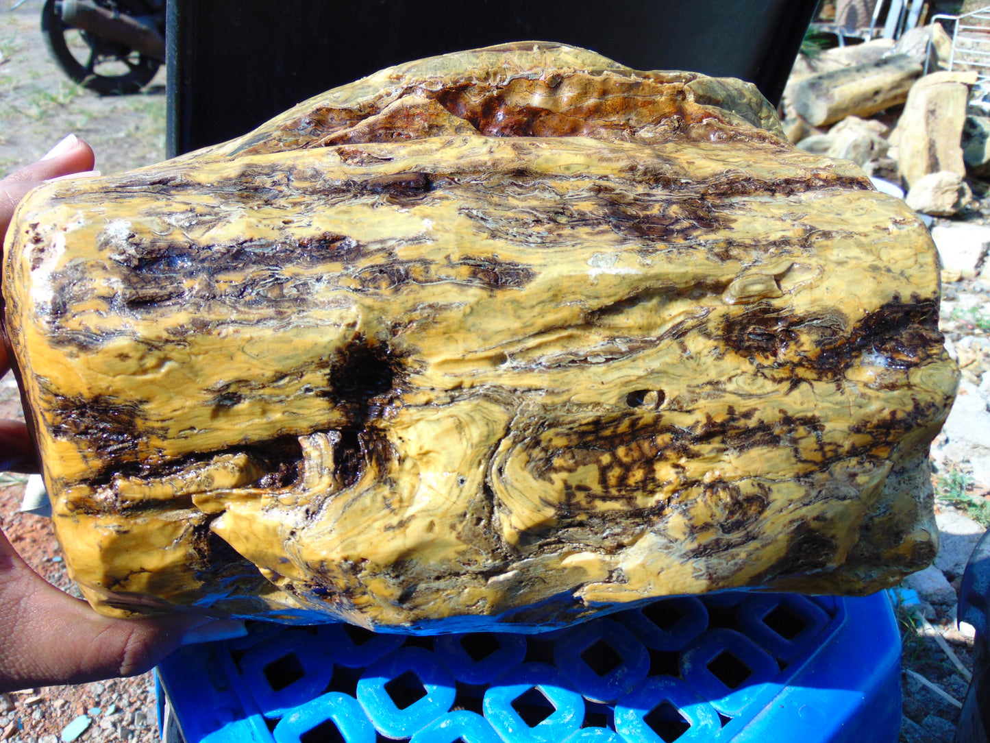 5260 gram Polished Indonesia Yellow Aromatic Amber for Healing AY26M164