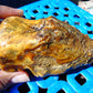 205 gram Polished Indonesia Yellow Aromatic Amber for Healing AY26M122