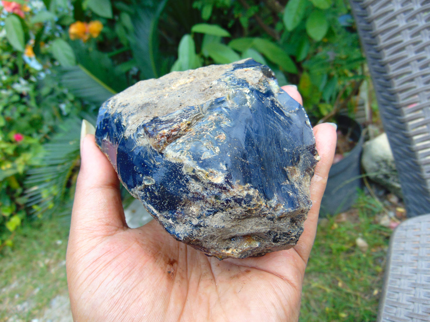374 gram Rough Raw Indonesian Blue Amber for Healing RBAR32