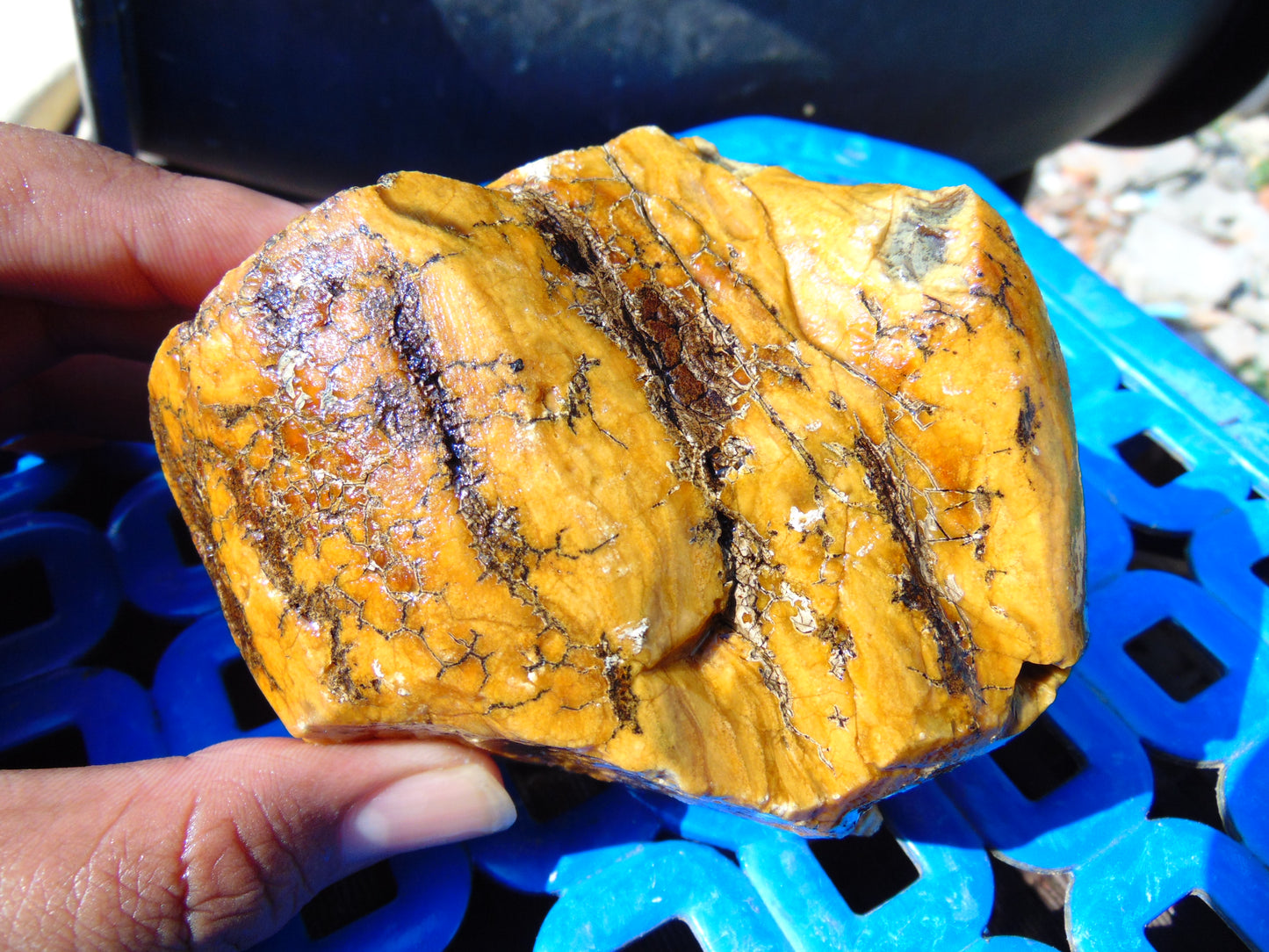 237 gram Polished Indonesia Yellow Aromatic Amber for Healing AY26M134