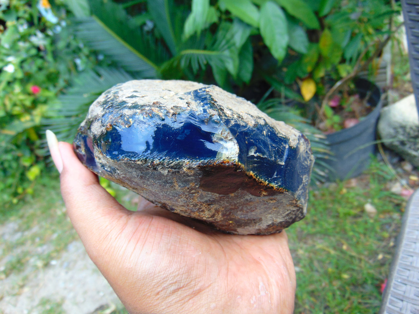 374 gram Rough Raw Indonesian Blue Amber for Healing RBAR32