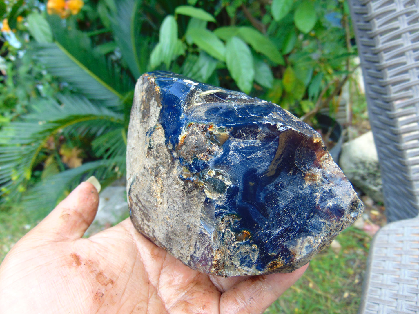 374 gram Rough Raw Indonesian Blue Amber for Healing RBAR32
