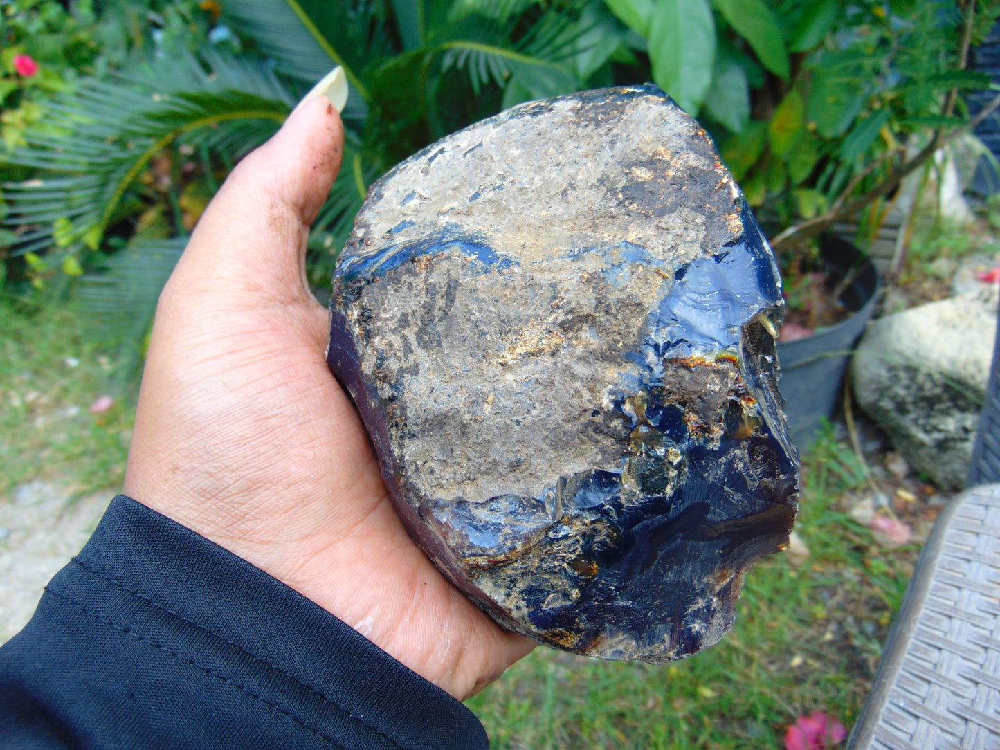 374 gram Rough Raw Indonesian Blue Amber for Healing RBAR32