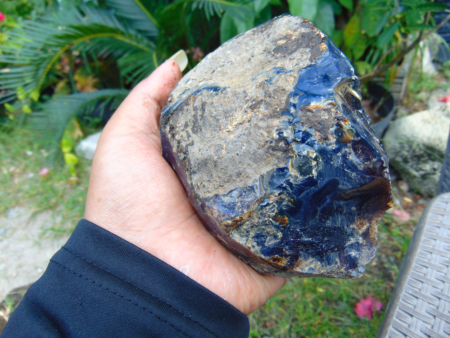 374 gram Rough Raw Indonesian Blue Amber for Healing RBAR32