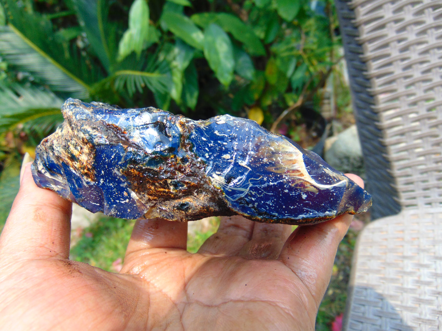 100 gram Rough Raw Indonesian Blue Amber for Healing RBAR88