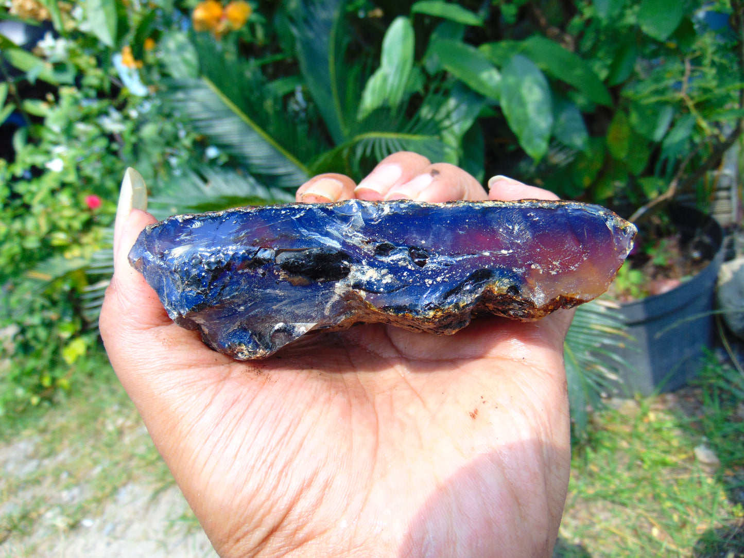 100 gram Rough Raw Indonesian Blue Amber for Healing RBAR88