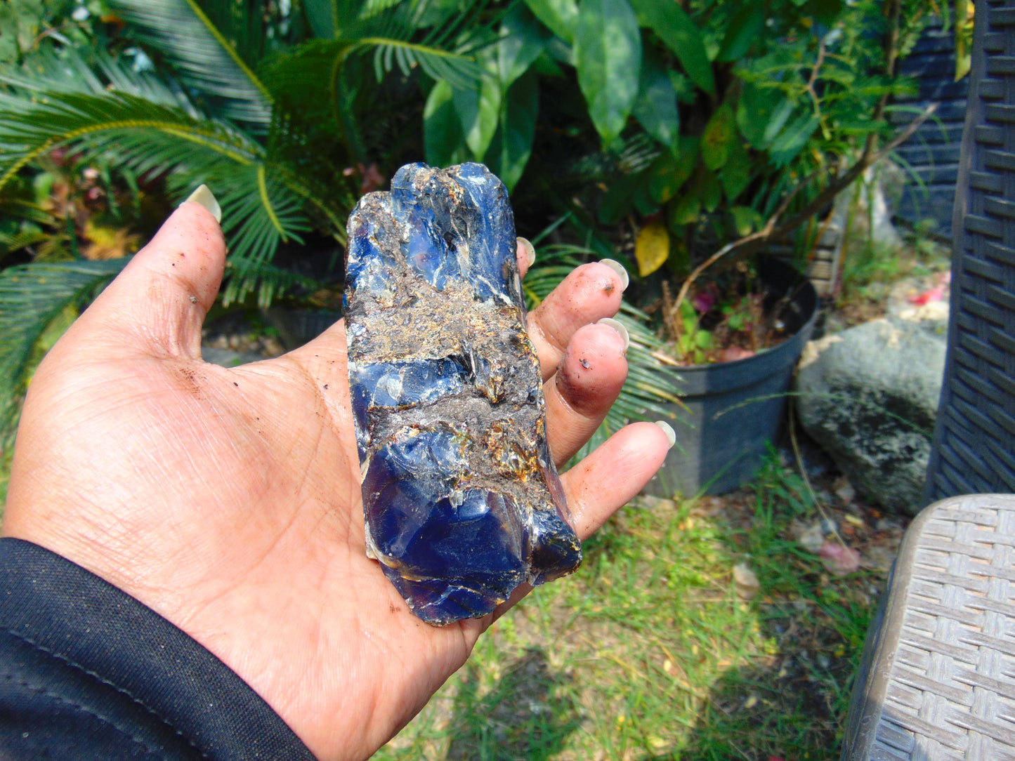 100 gram Rough Raw Indonesian Blue Amber for Healing RBAR88