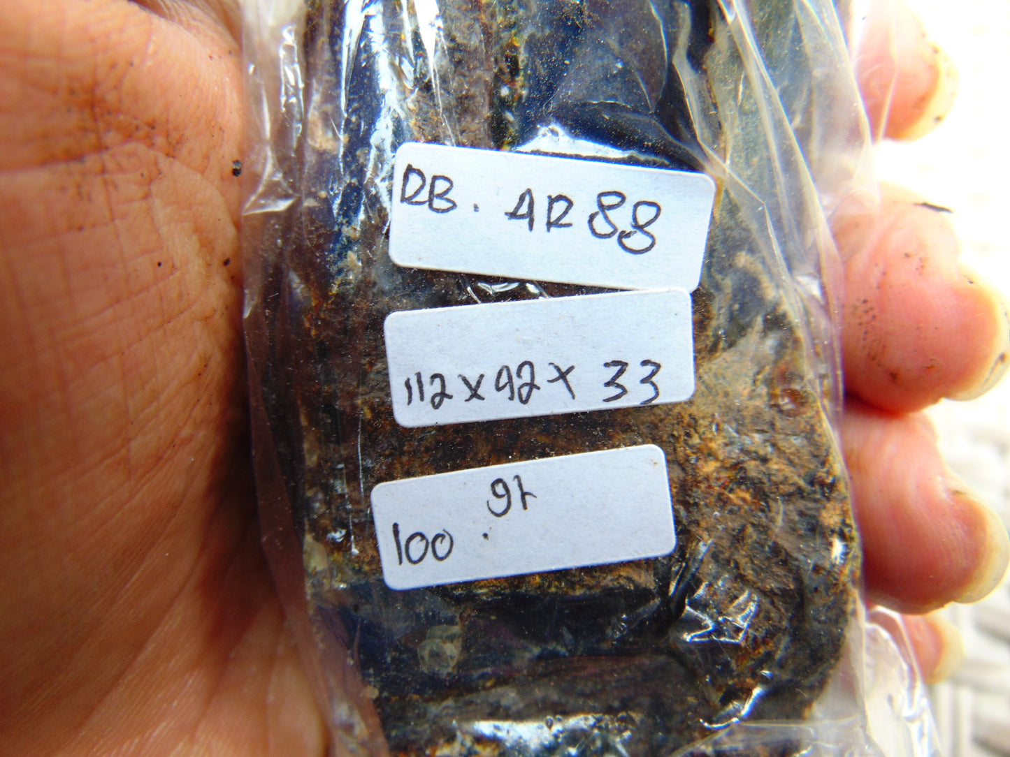 100 gram Rough Raw Indonesian Blue Amber for Healing RBAR88