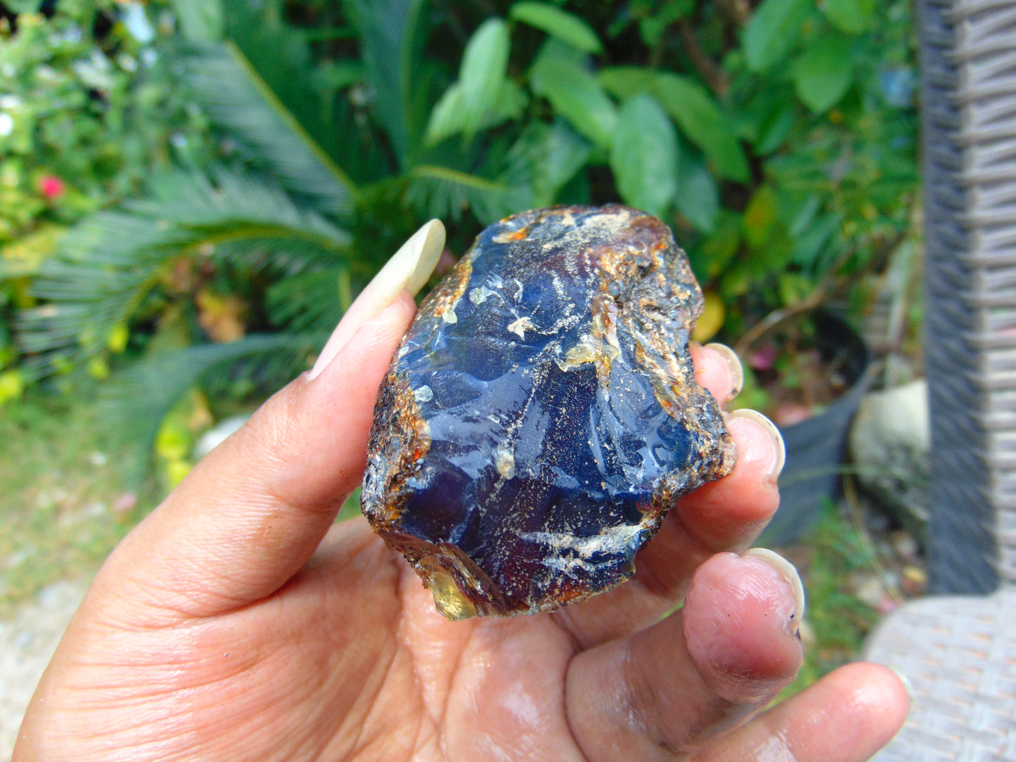 35 gram Rough Raw Indonesian Blue Amber for Healing AGRB138