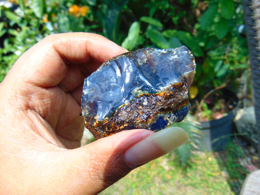 33 gram Rough Raw Indonesian Blue Amber for Healing AGRB156
