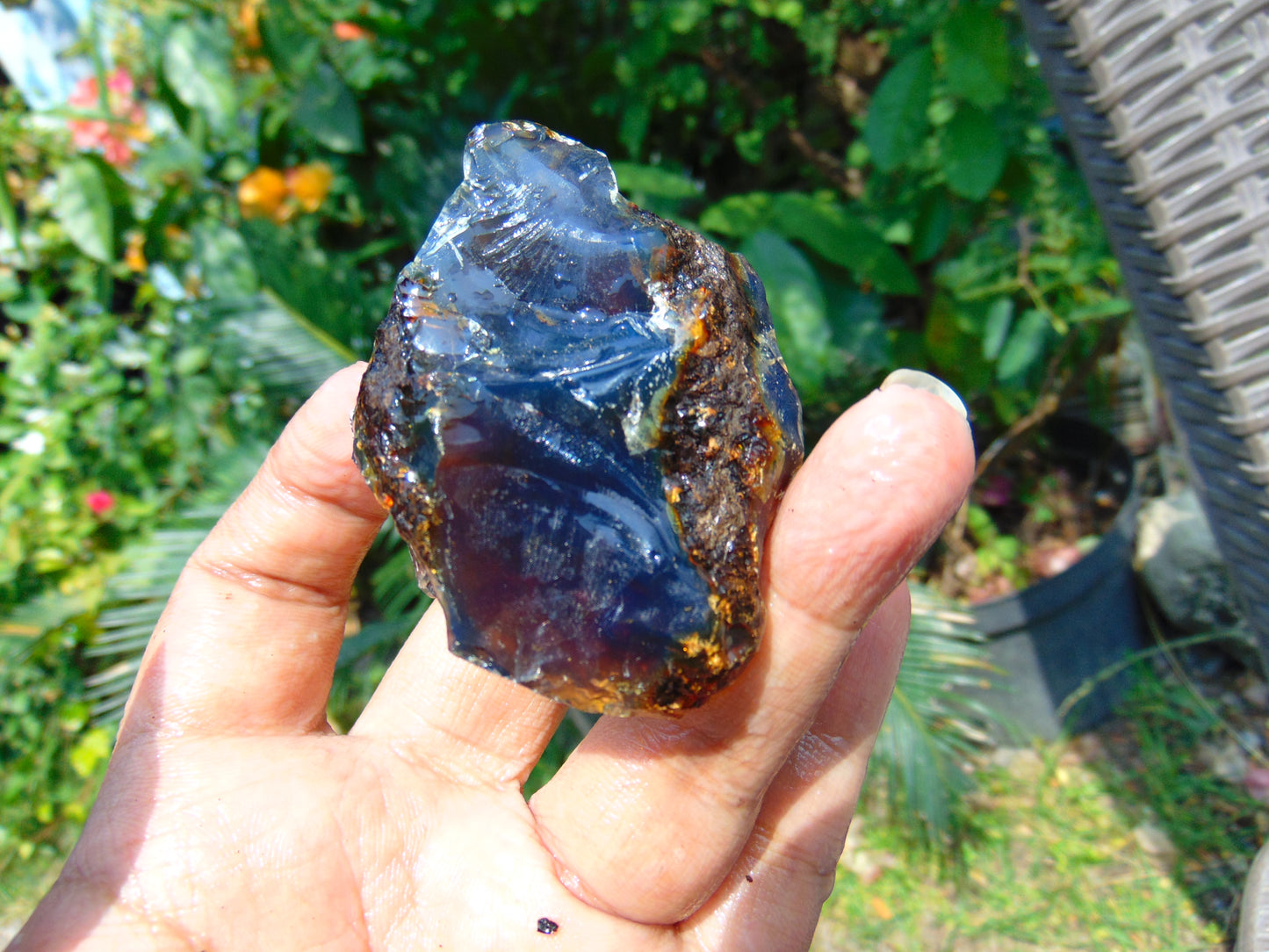 33 gram Rough Raw Indonesian Blue Amber for Healing AGRB156