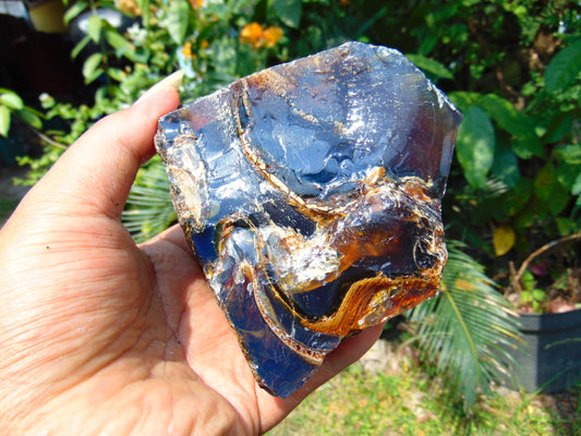 313 gram Rough Raw Indonesian Blue Amber for Healing RBAR54