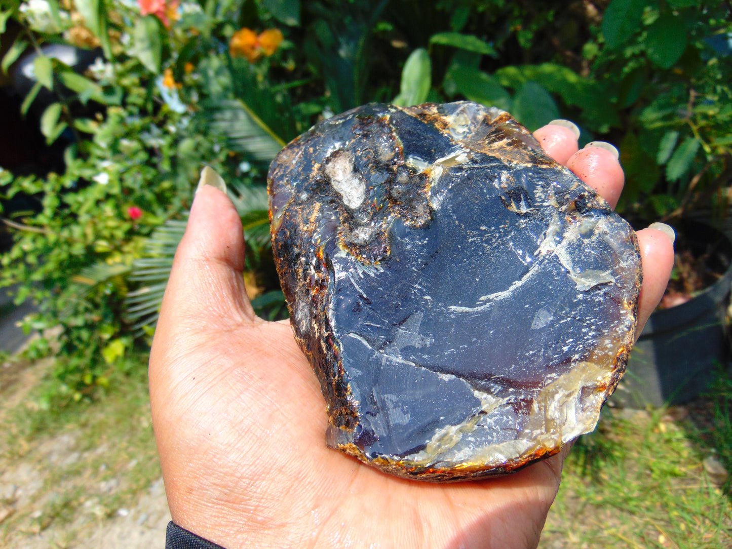 219 gram Rough Raw Indonesian Blue Amber for Healing RBAR56