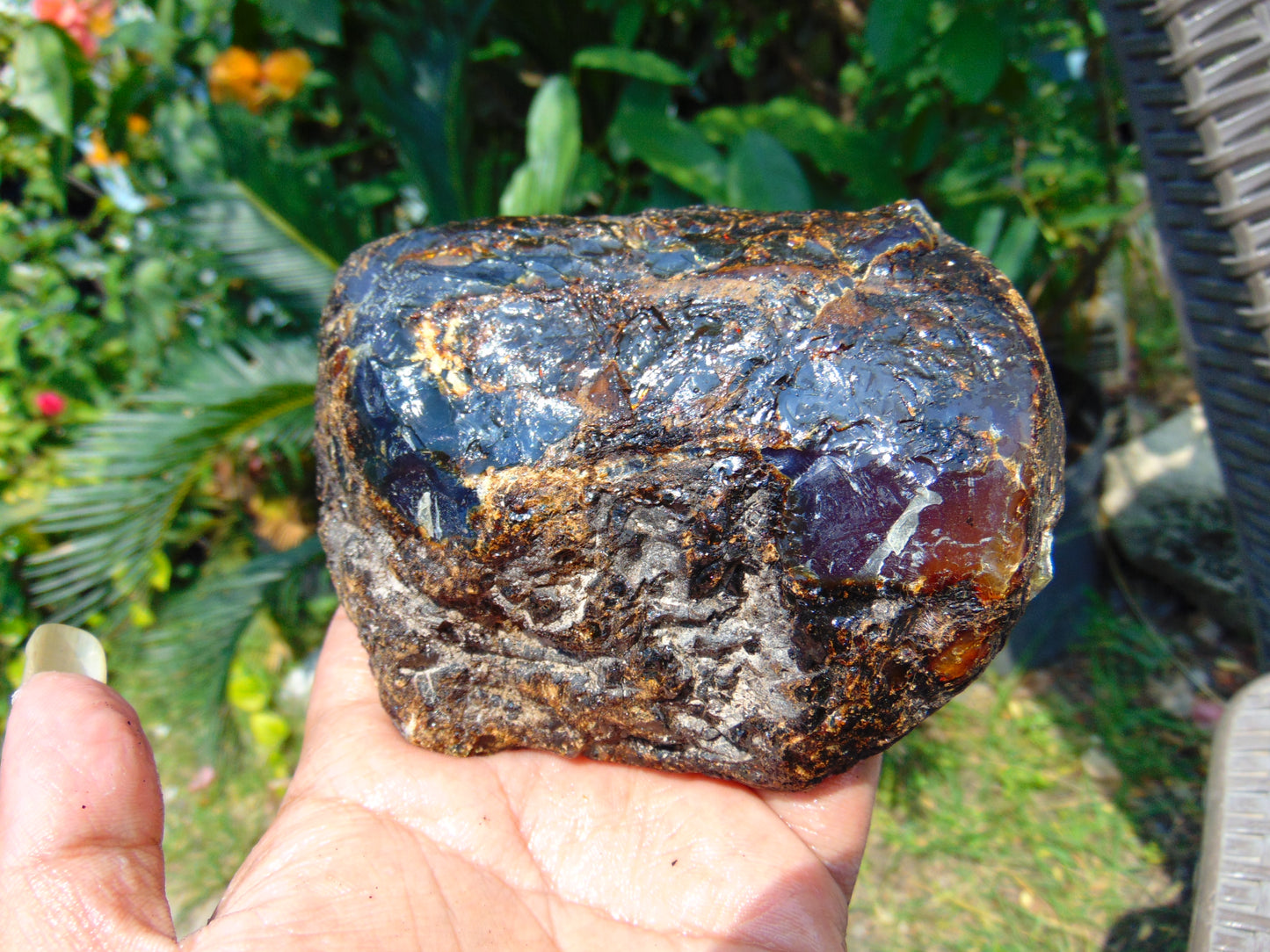 219 gram Rough Raw Indonesian Blue Amber for Healing RBAR56