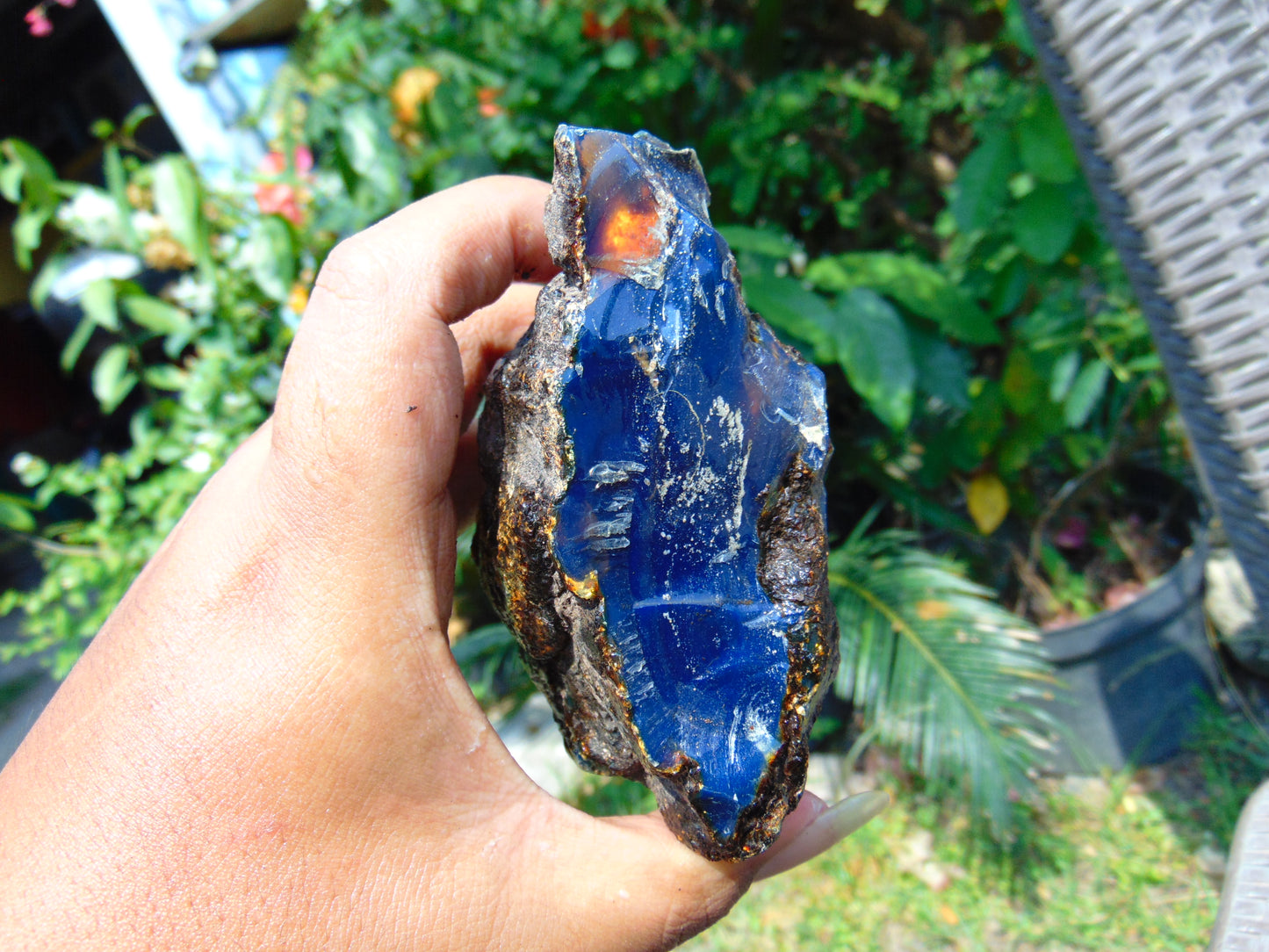 145 gram Rough Raw Indonesian Blue Amber for Healing RBAR58
