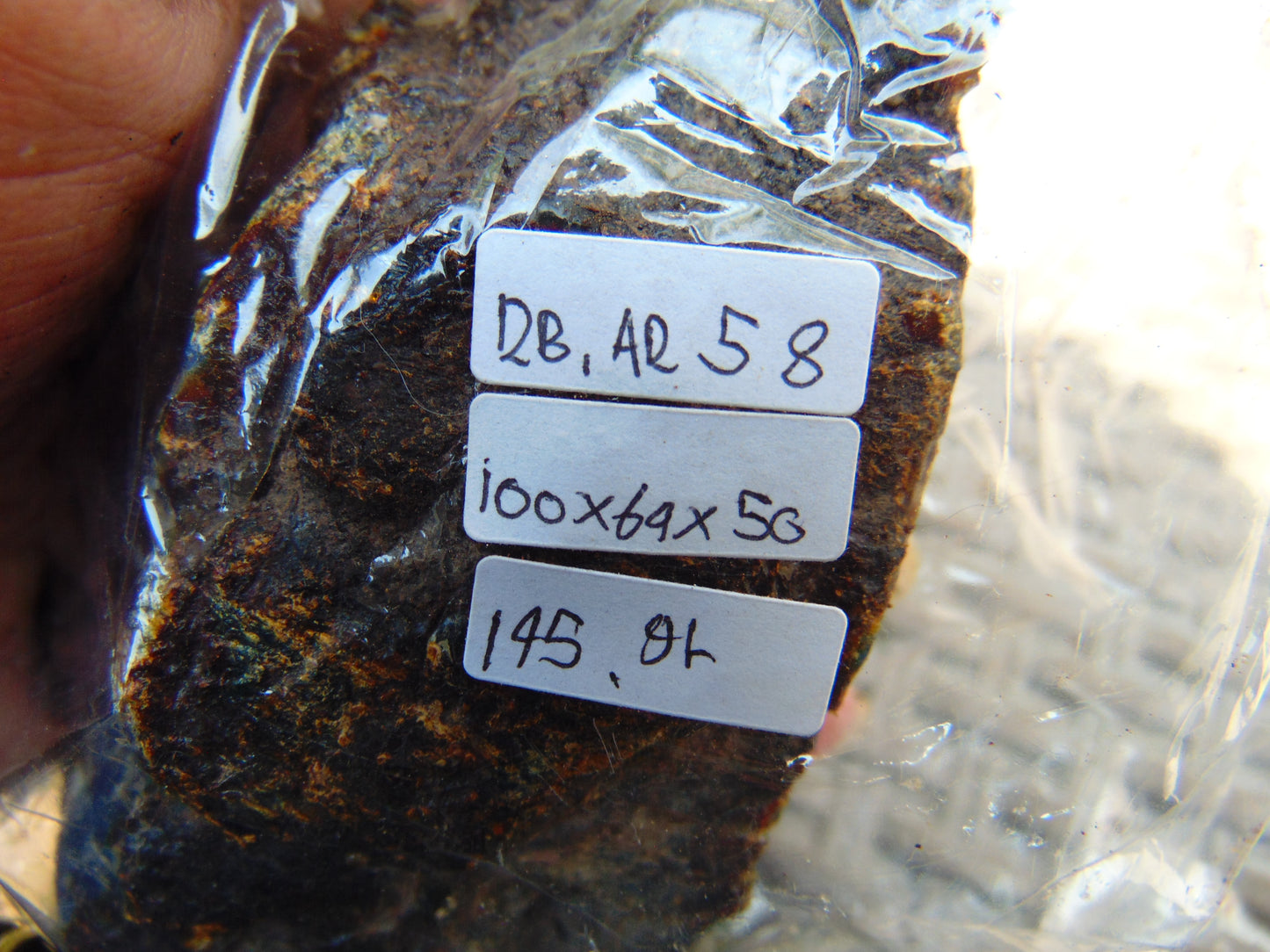 145 gram Rough Raw Indonesian Blue Amber for Healing RBAR58