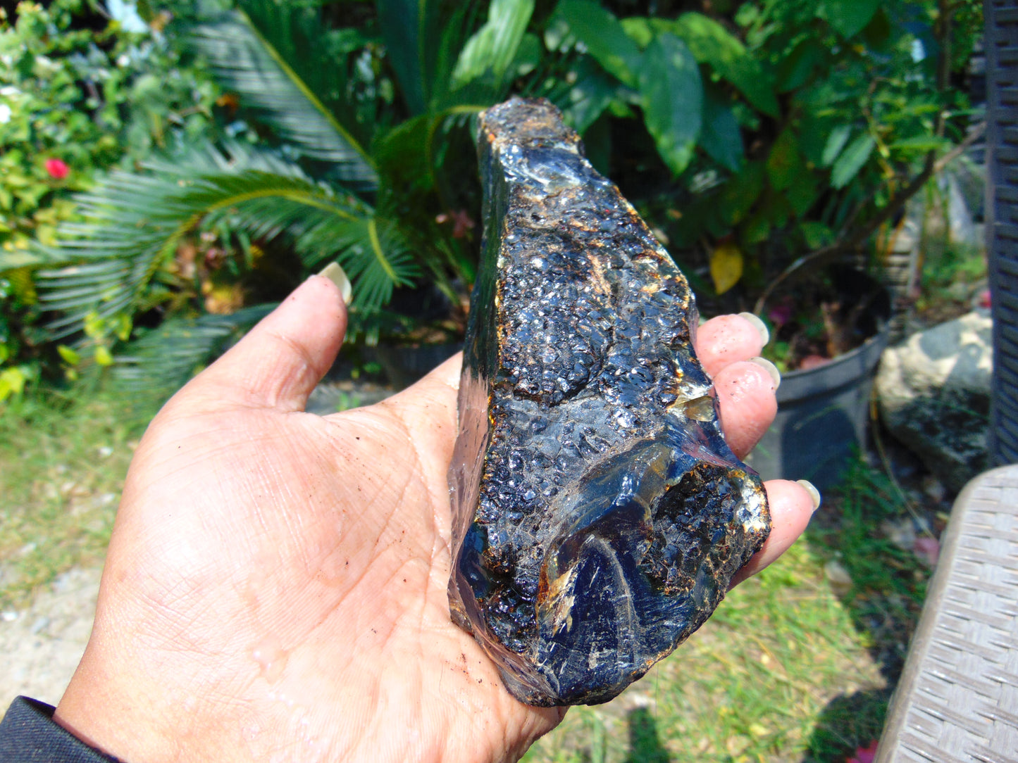 210 gram Rough Raw Indonesian Blue Amber for Healing RBAR98
