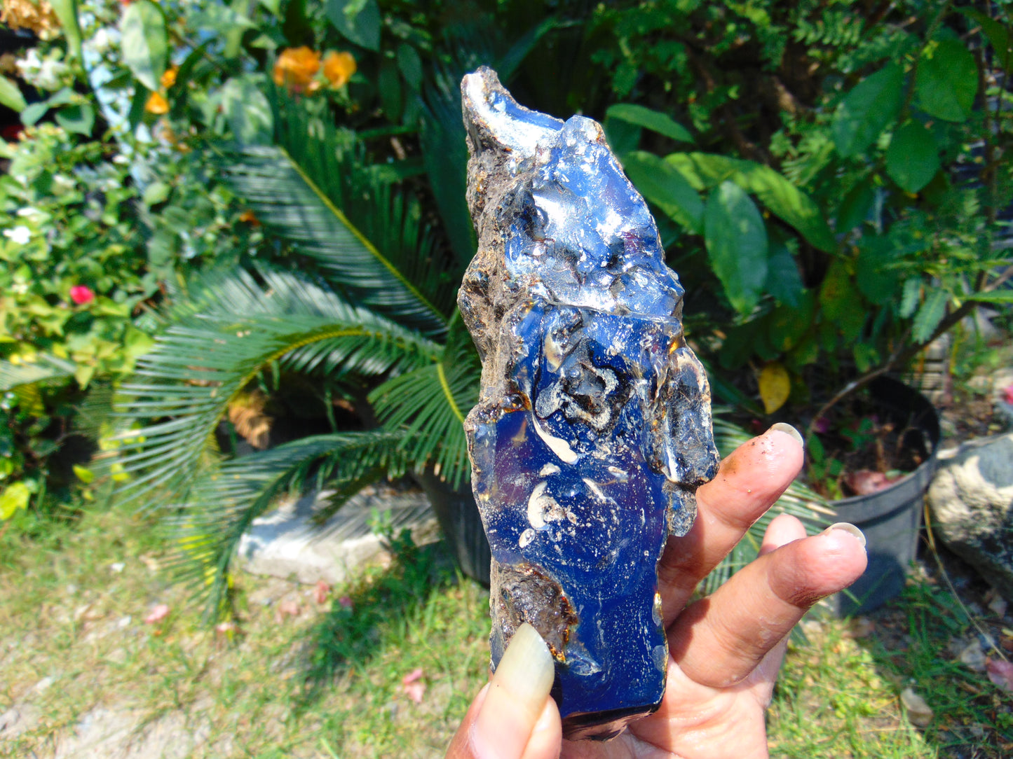 291 gram Rough Raw Indonesian Blue Amber for Healing RBAR33