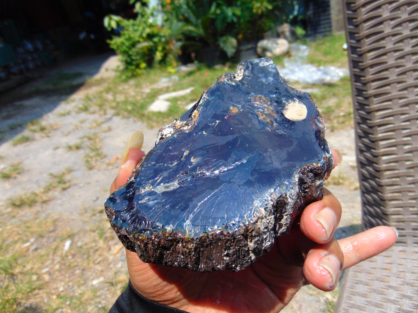 127 gram Rough Raw Indonesian Blue Amber for Healing RBAR86