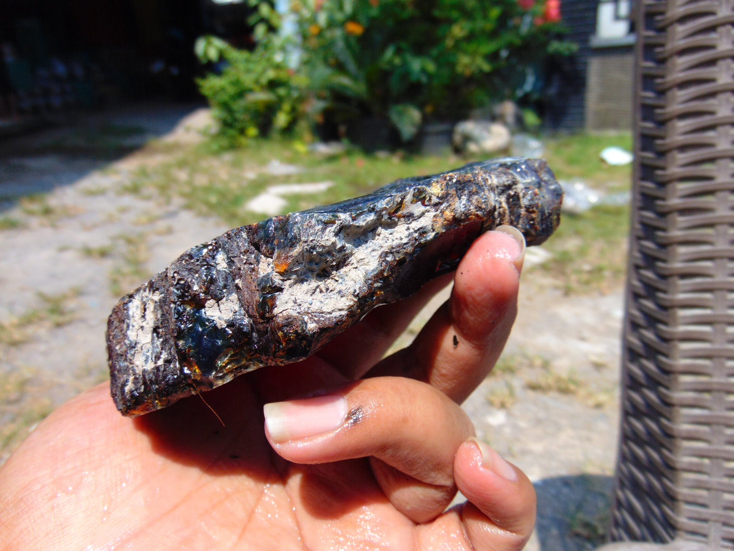127 gram Rough Raw Indonesian Blue Amber for Healing RBAR86