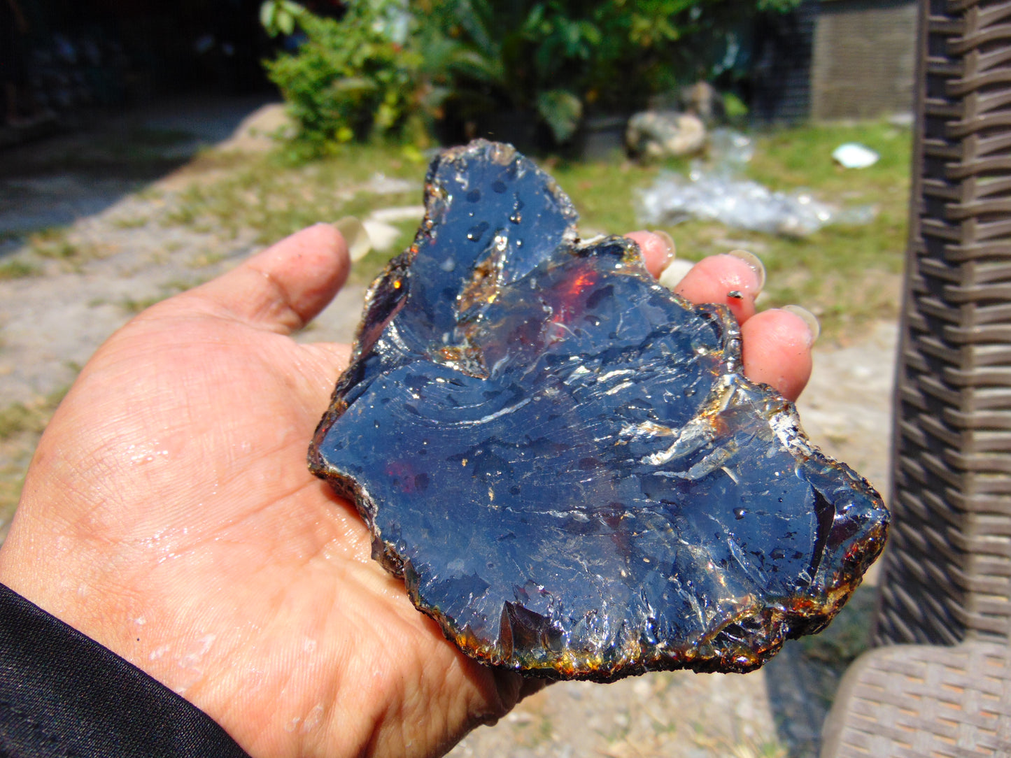 127 gram Rough Raw Indonesian Blue Amber for Healing RBAR86