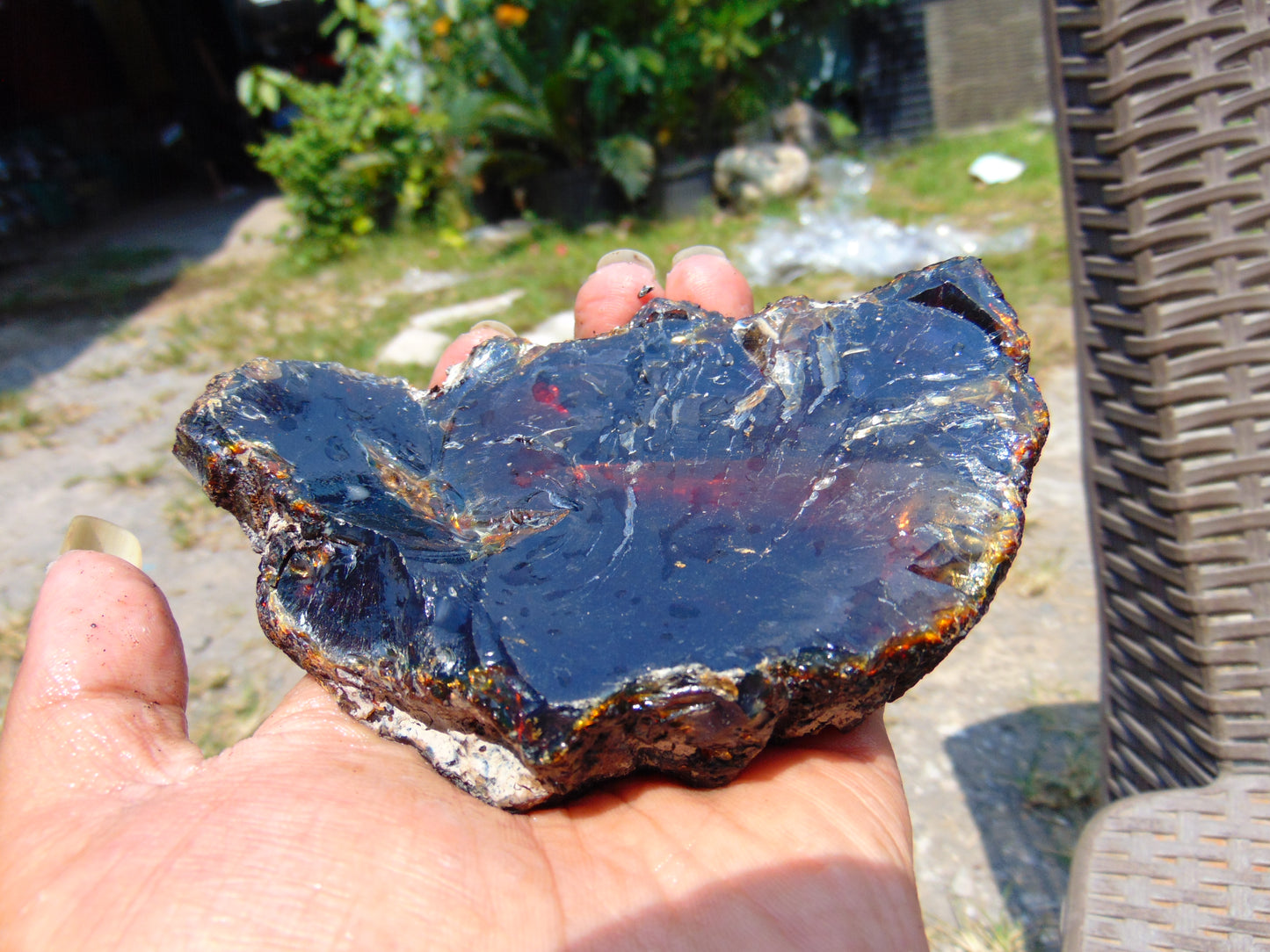 127 gram Rough Raw Indonesian Blue Amber for Healing RBAR86