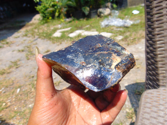 238 gram Rough Raw Indonesian Blue Amber for Healing RBAR92A