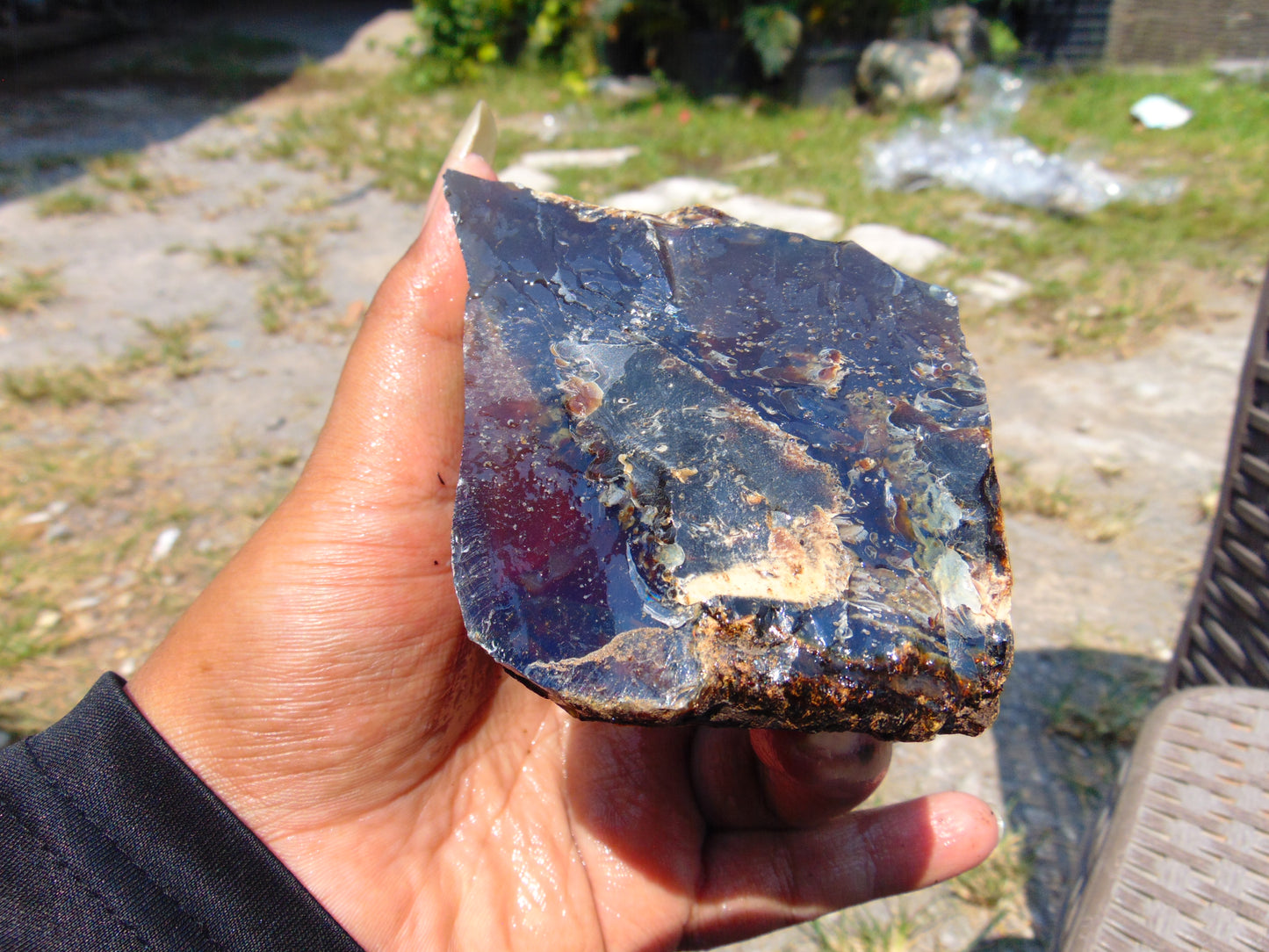 238 gram Rough Raw Indonesian Blue Amber for Healing RBAR92A