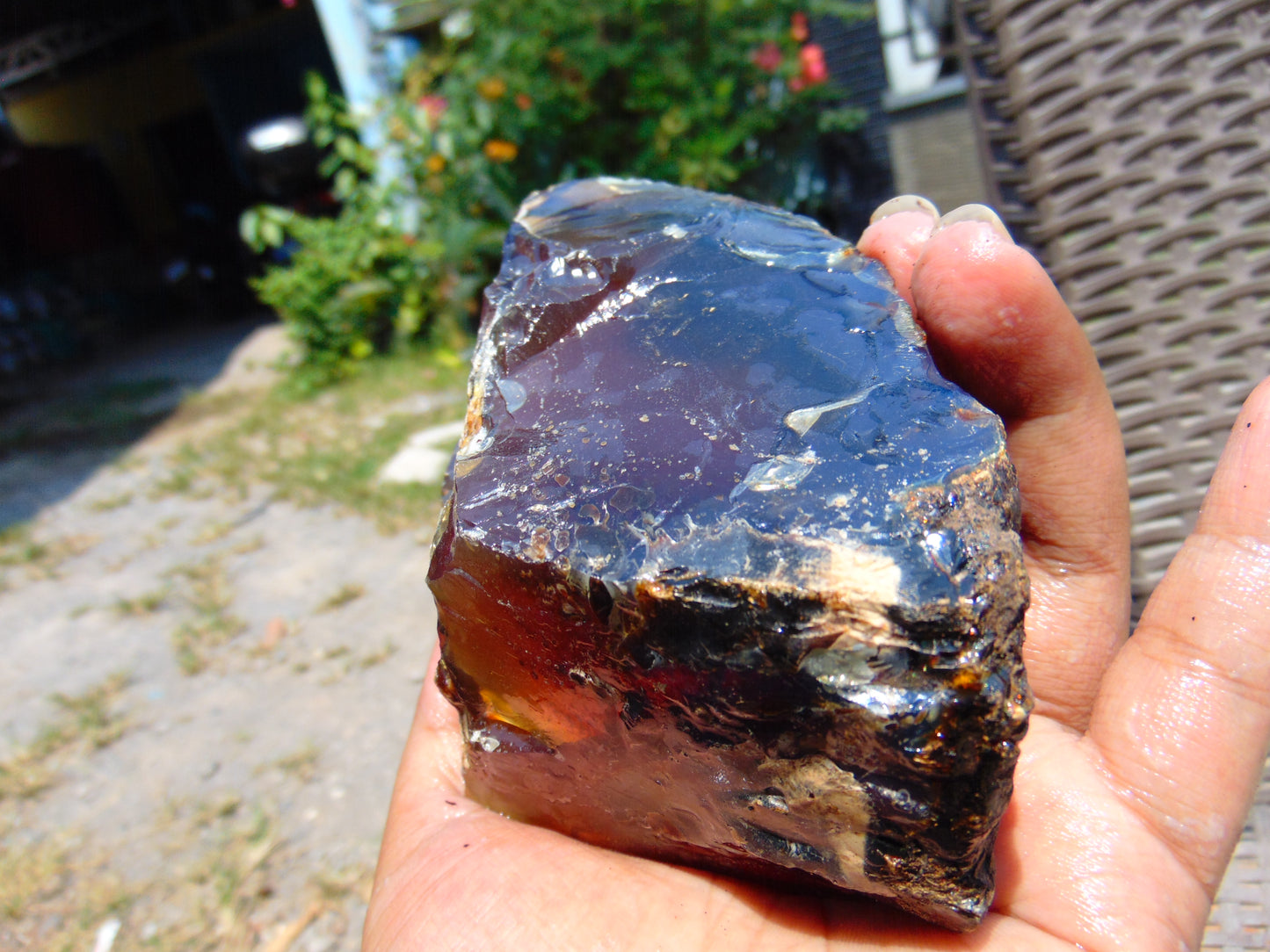 238 gram Rough Raw Indonesian Blue Amber for Healing RBAR92A
