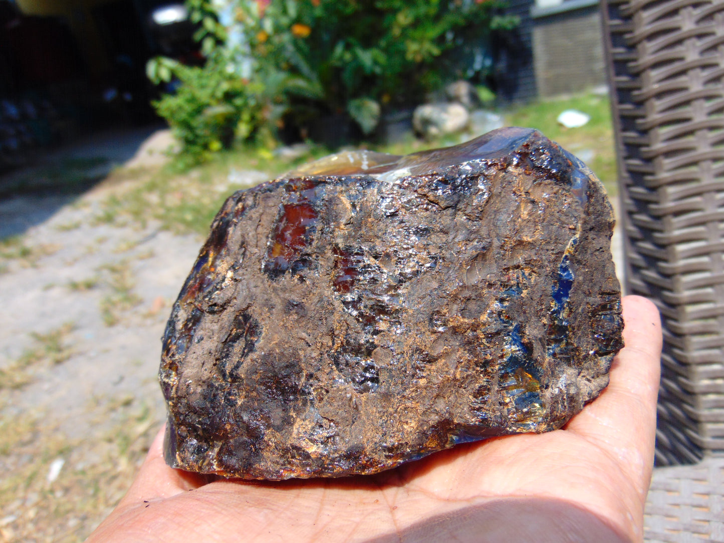 238 gram Rough Raw Indonesian Blue Amber for Healing RBAR92A