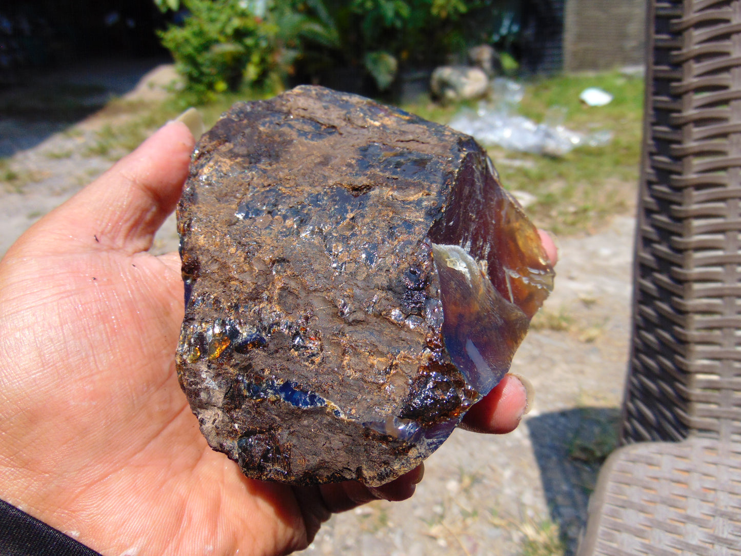 238 gram Rough Raw Indonesian Blue Amber for Healing RBAR92A