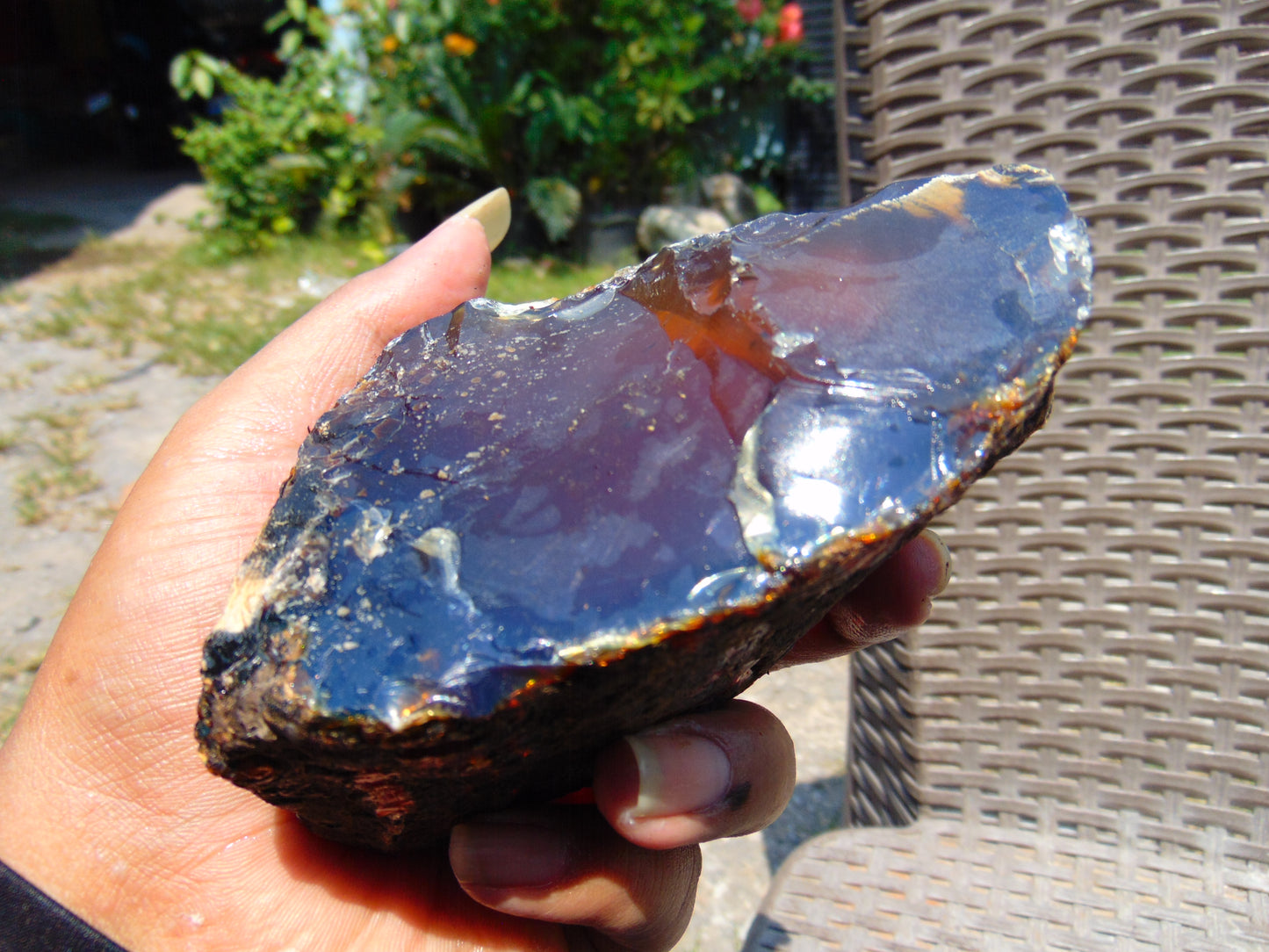 238 gram Rough Raw Indonesian Blue Amber for Healing RBAR92A