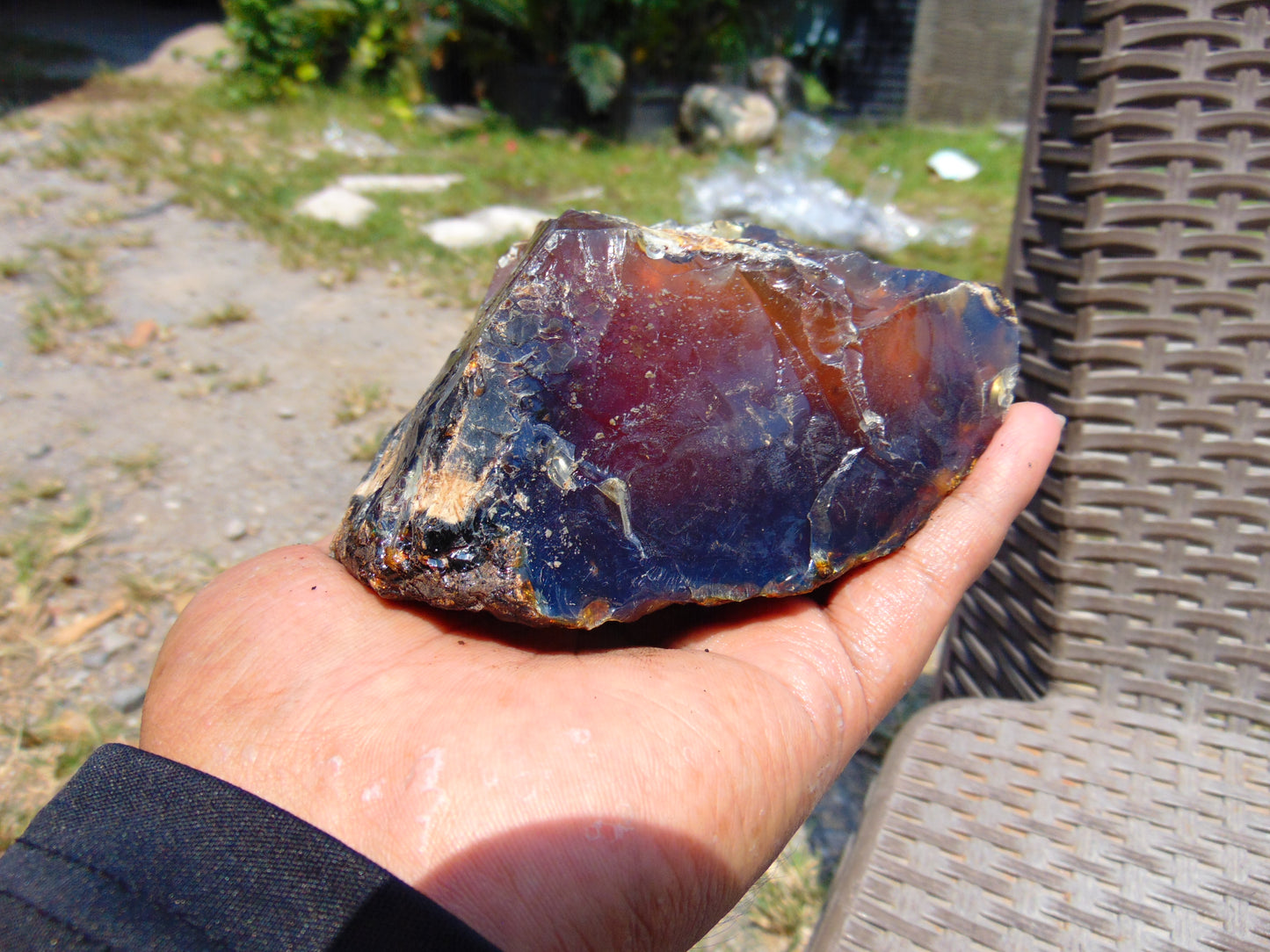 238 gram Rough Raw Indonesian Blue Amber for Healing RBAR92A