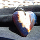 14 gr Heart Pendant Indonesian white Blue Amber for Healing 25N264