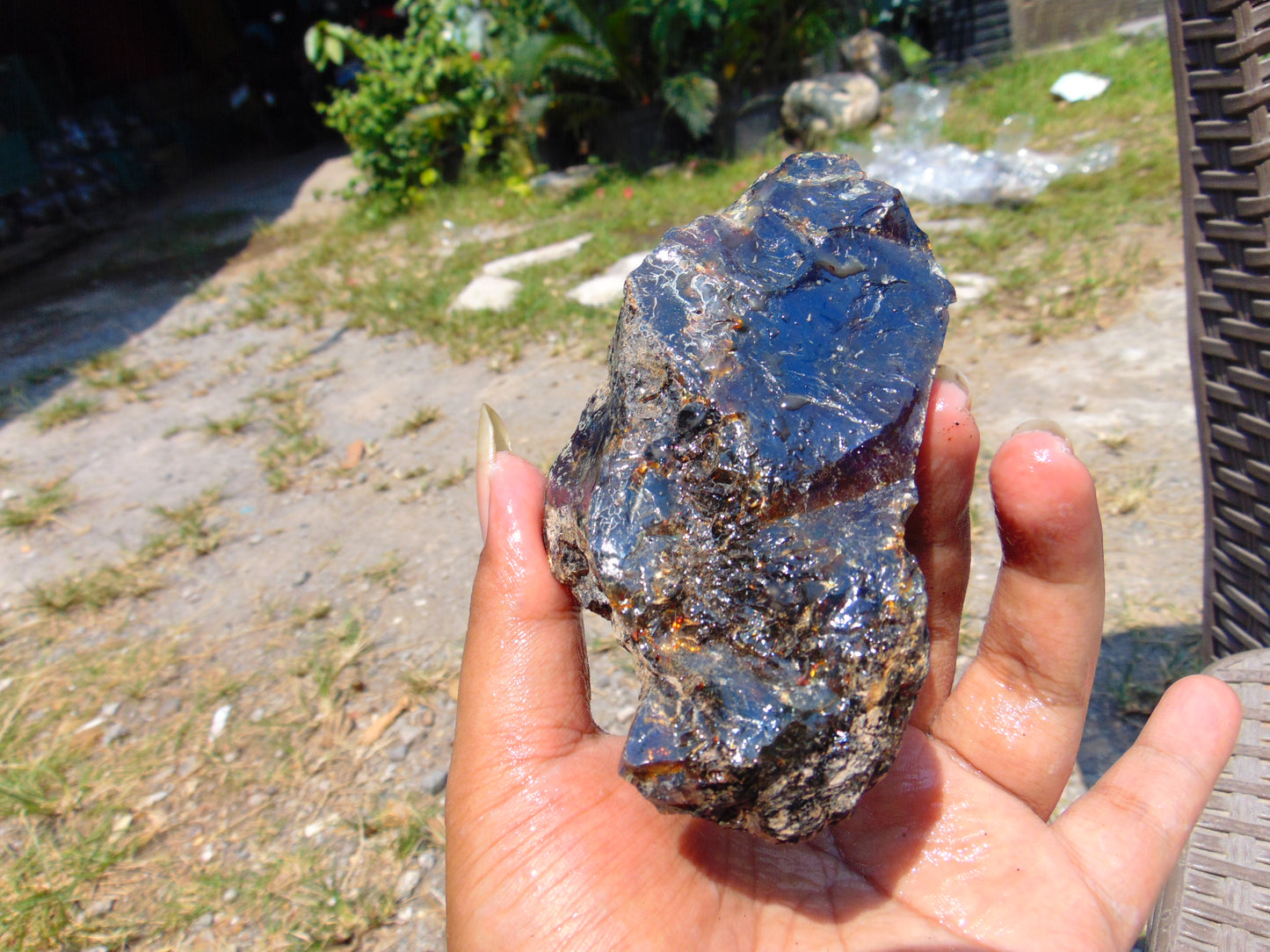 121  gram Rough Raw Indonesian Blue Amber for Healing RBAR39