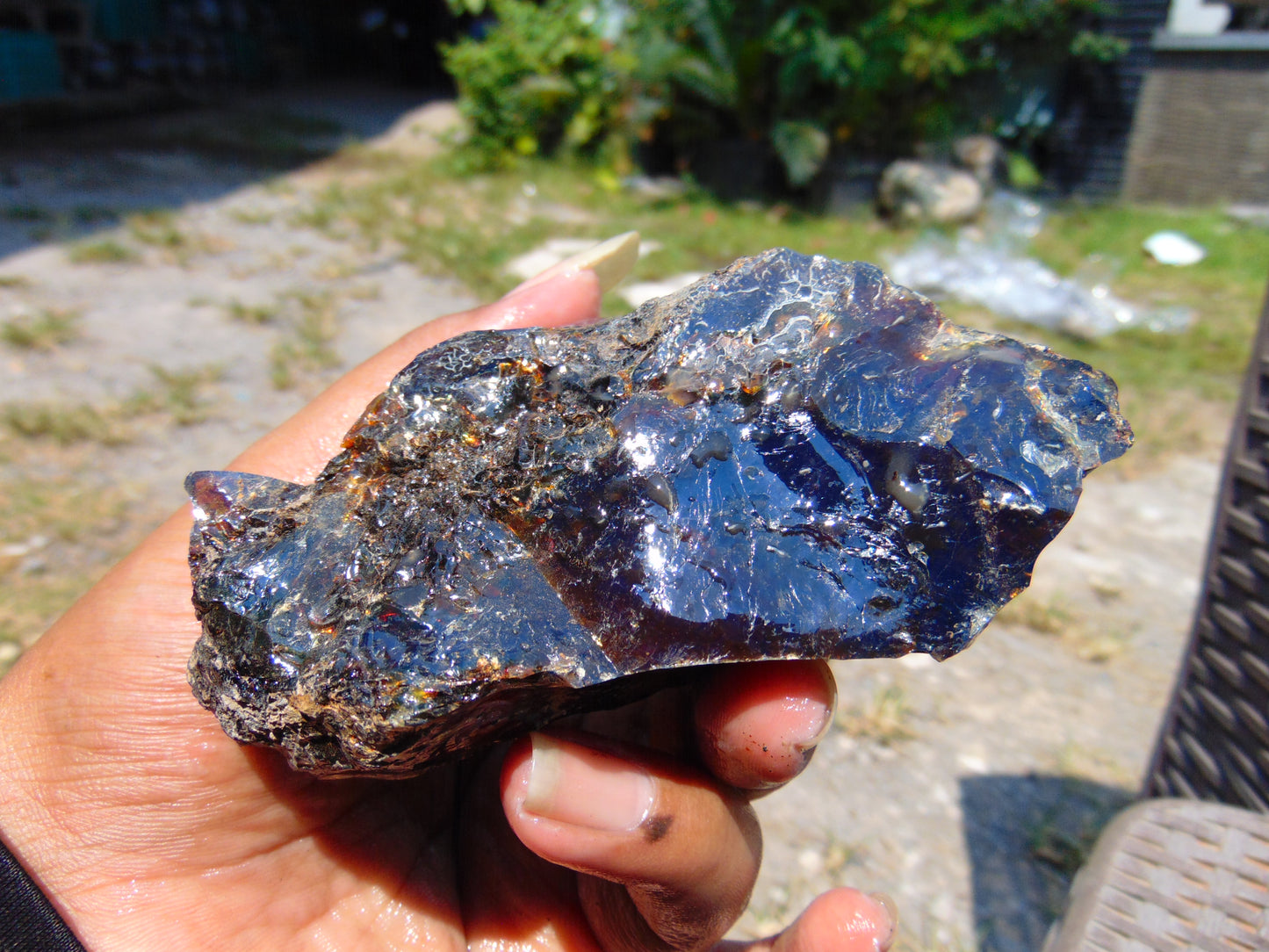 121  gram Rough Raw Indonesian Blue Amber for Healing RBAR39