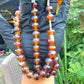 46 gr Hand Tasbih Mesbah Rosary 32 Beads 12 mm Indonesian Yellow Bluish Amber for Healing TB13i11