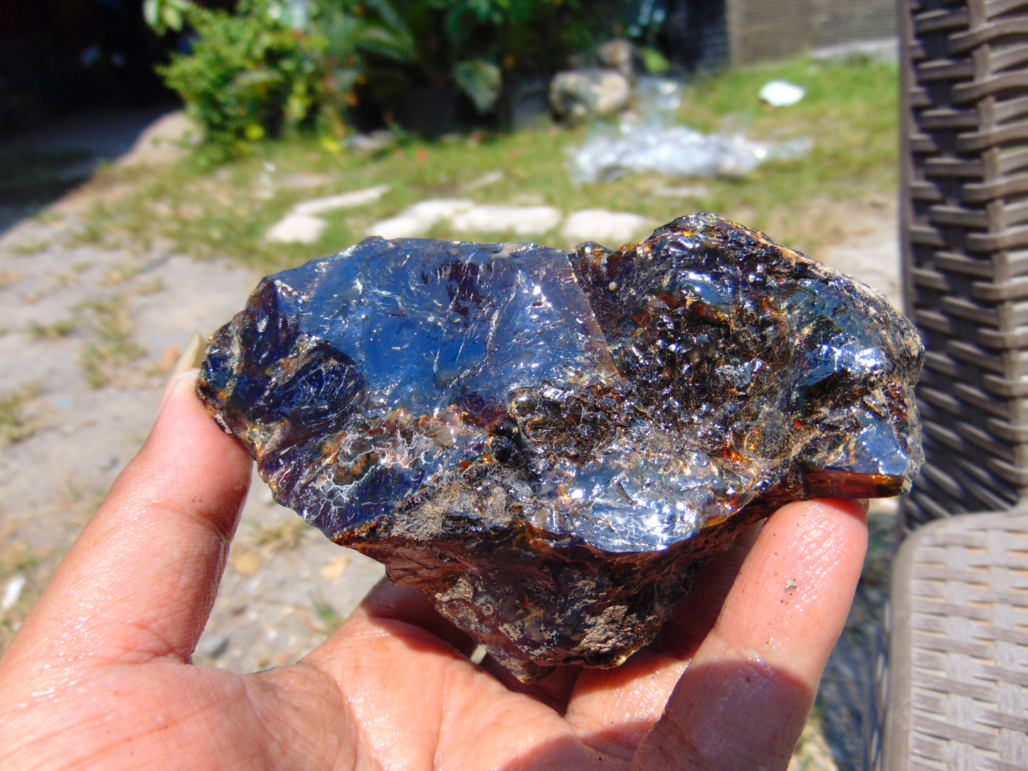 121  gram Rough Raw Indonesian Blue Amber for Healing RBAR39