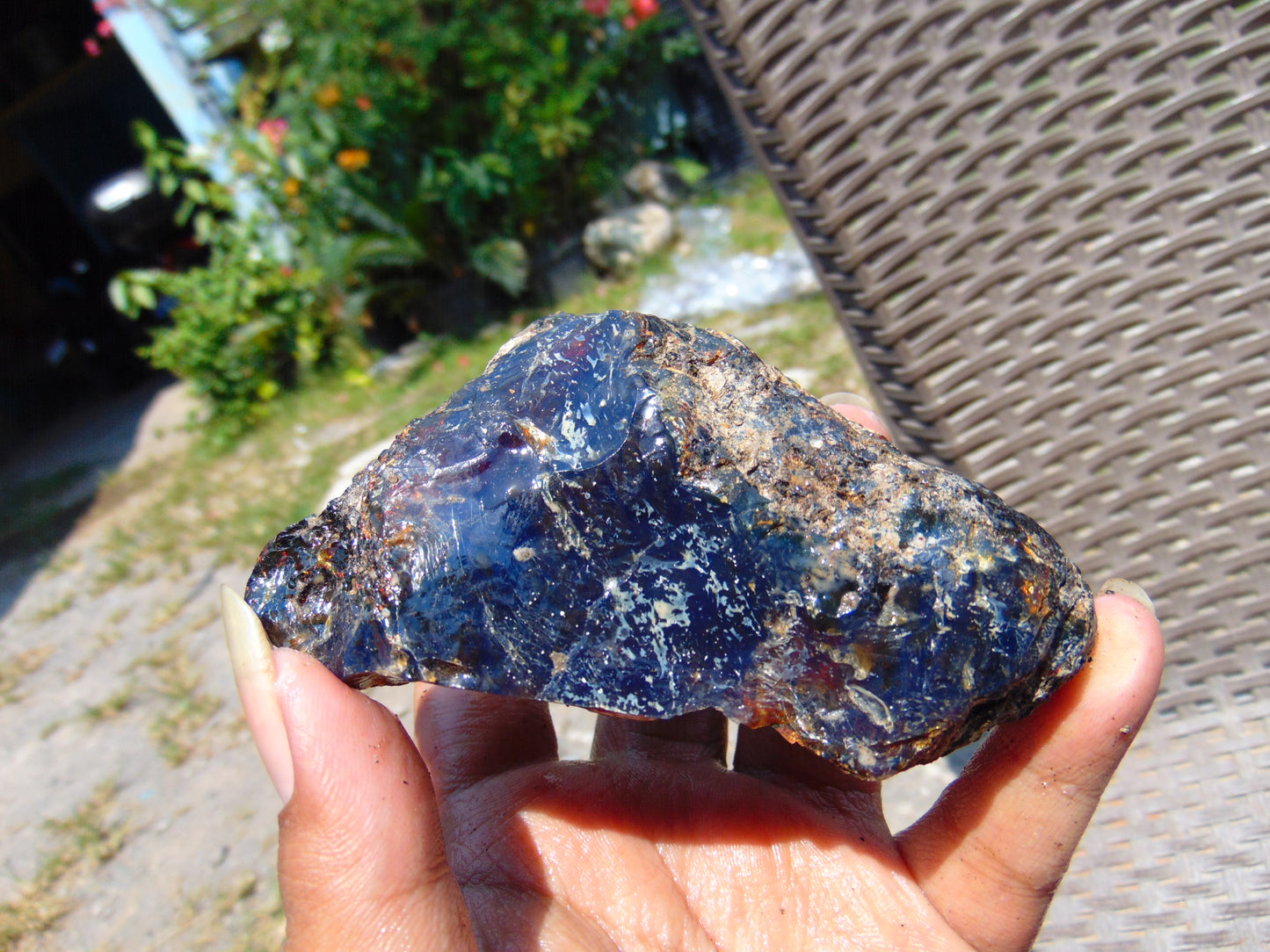 121  gram Rough Raw Indonesian Blue Amber for Healing RBAR39