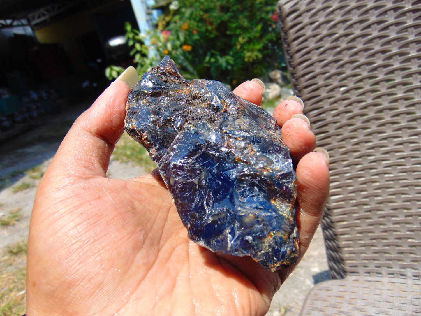 121  gram Rough Raw Indonesian Blue Amber for Healing RBAR39