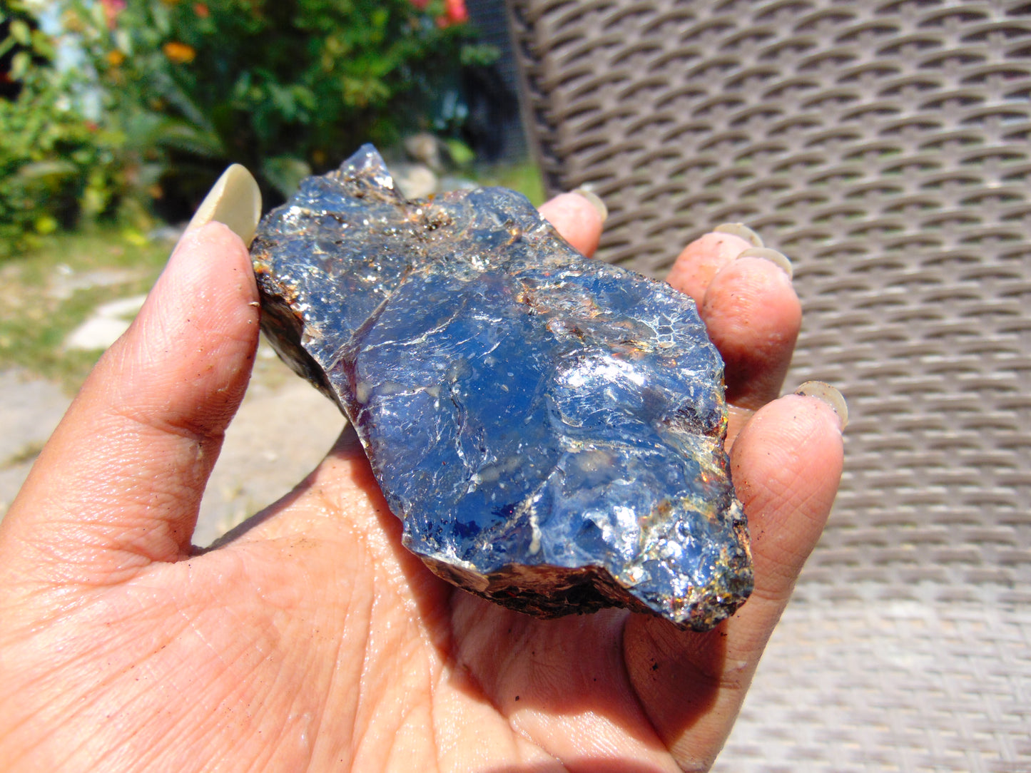 121  gram Rough Raw Indonesian Blue Amber for Healing RBAR39