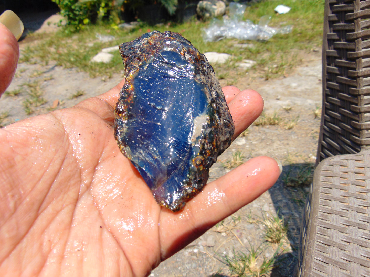 76 gram Rough Raw Indonesian Blue Amber for Healing RBAR40