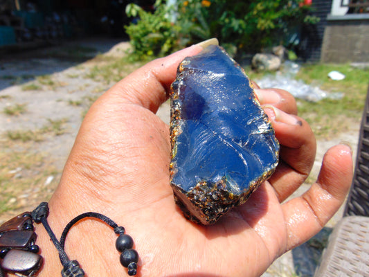 76 gram Rough Raw Indonesian Blue Amber for Healing RBAR40