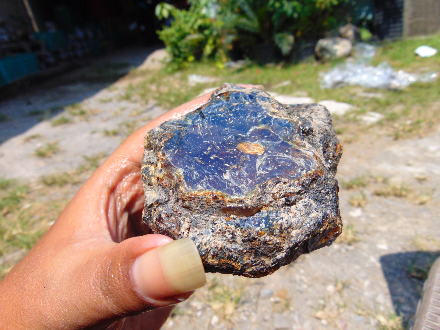 114 gram Rough Raw Indonesian Blue Amber for Healing RBAR35