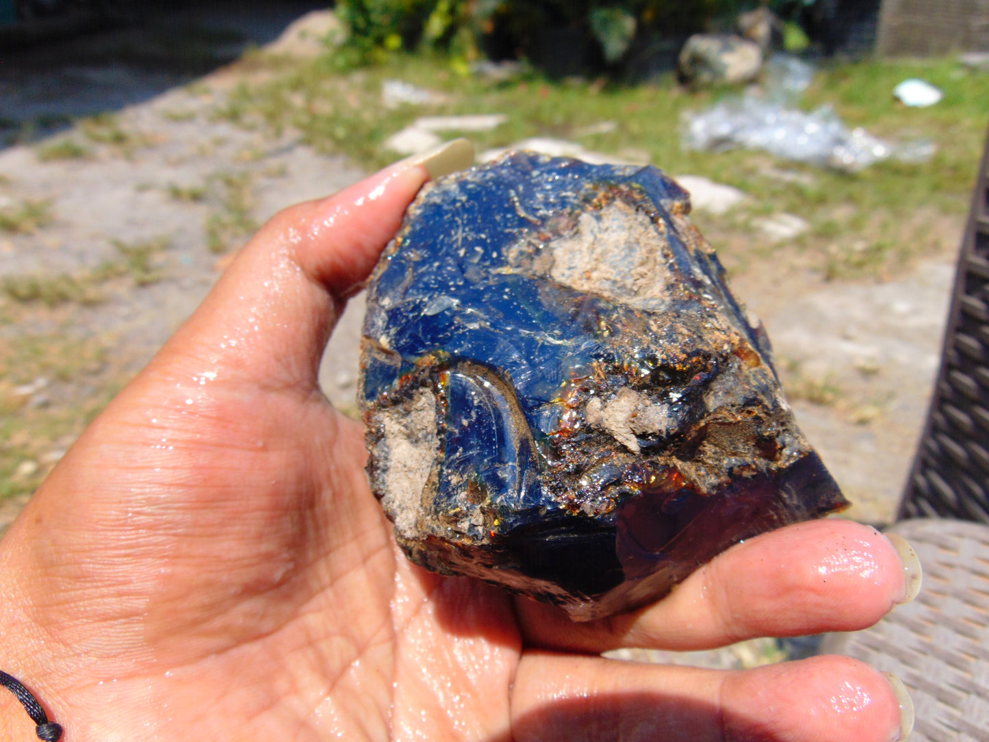 114 gram Rough Raw Indonesian Blue Amber for Healing RBAR35