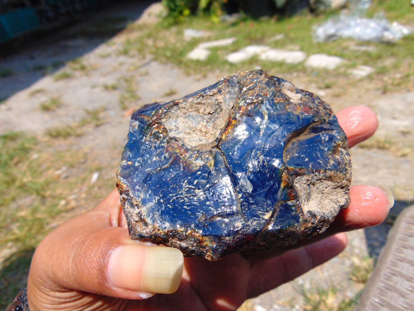 114 gram Rough Raw Indonesian Blue Amber for Healing RBAR35