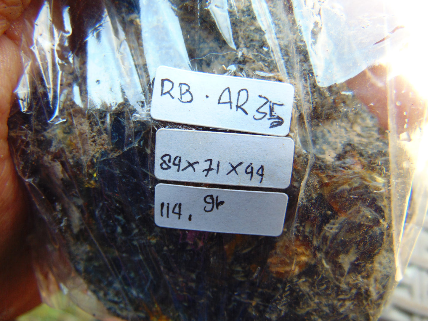 114 gram Rough Raw Indonesian Blue Amber for Healing RBAR35